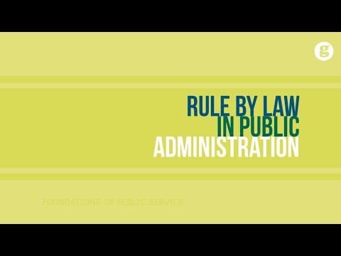Rule by Law in Public Administration thumbnail