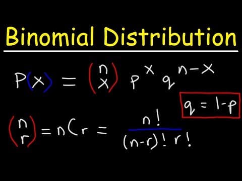 Finding The Probability of a Binomial Distribution Plus Mean & Standard Deviation thumbnail