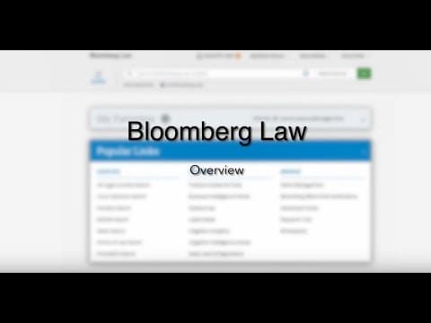 Bloomberg Law: Overview thumbnail