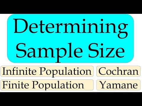How to Determine Sample Size for Research thumbnail