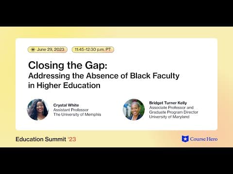 Closing the Gap: Addressing the Absence of Black Faculty in Higher Education thumbnail