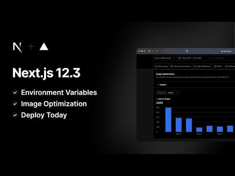 Next.js 12.3 Overview: Improved Fast Refresh, TypeScript Auto-Install, and more. thumbnail