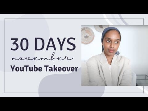 30 Days of YouTube Announcement | Dr Amina Yonis thumbnail