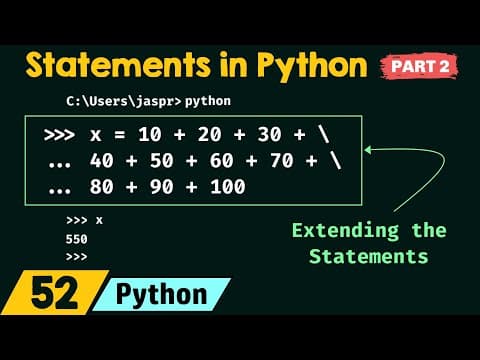 Statements in Python (Part 2) thumbnail