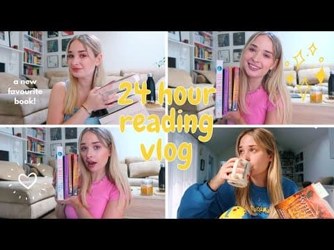 reading for 24 hours: i found a new favourite book! ✨ reading vlog thumbnail