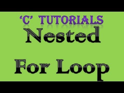 C Programming Tutorial   27 Nested For Loop thumbnail