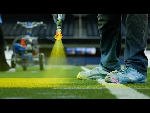 Everything It Takes To Paint An NFL Field thumbnail