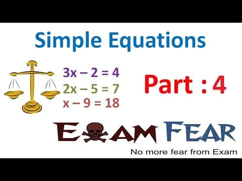 Maths Simple Equation part 4 (Questions: Setting up Equation) CBSE Class 7  Mathematics VII thumbnail