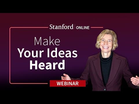 Stanford Webinar - How to Gain Support and Increase Your Visibility thumbnail