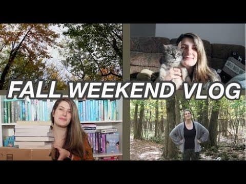 book haul, animal encounters and Christmas in october? 🍄🤍| weekend reading vlog thumbnail