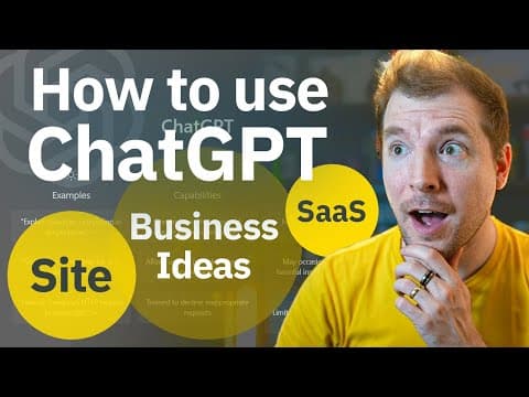 How to use ChatGPT to build Business Ideas, Sites & Personal Projects thumbnail