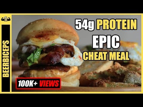EPIC Cheat Meal - Chicken Burger | BeerBiceps High Protein Recipes thumbnail