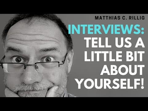 Interviews: tell us a bit about yourself! How to answer, 4 tips and an example. #interviewtips #phd thumbnail