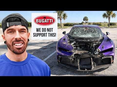 BUGATTI RESPOND TO ME REBUILDING A WRECKED CHIRON PURSPORT thumbnail