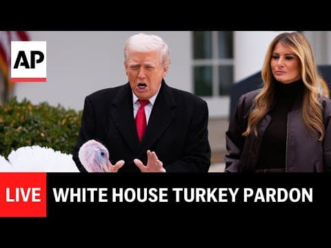 LIVE: Trump hosts the White House turkey pardon ceremony thumbnail