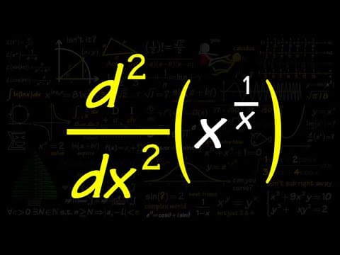 Differentiate x^(1/x), twice and fast! thumbnail