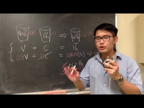 Understand algebra mixture word problems (with alcohol) thumbnail