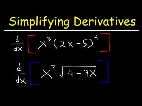 Simplifying Derivatives thumbnail