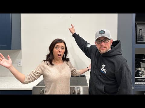 He’s Putting a HOLE in my BRAND NEW Kitchen | Building Our OFF GRID House in the WOODS thumbnail