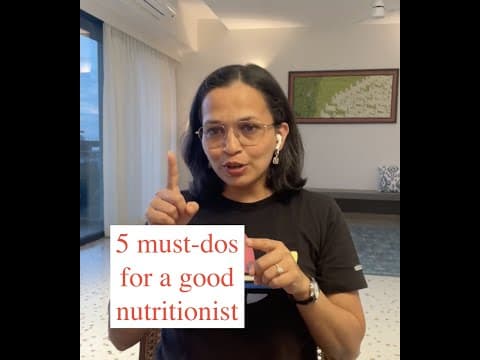 5 must dos for a good nutritionist thumbnail