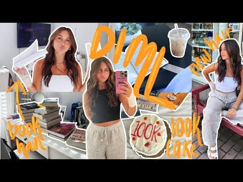 VLOG: few days in my life! (dying my hair, new books haul, 100k cake 🥰, + more!) thumbnail