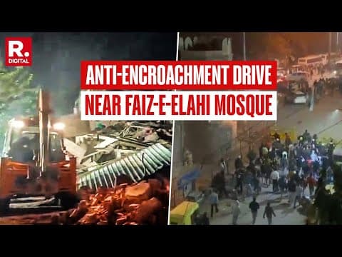 Delhi BREAKING: Stones Thrown At Cops During Pre-Dawn Demolition Drive Near Faiz-E-Elahi Mosque thumbnail