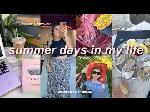 living alone vlog🍓 productive summer days, spending time alone, shopping & going out! thumbnail