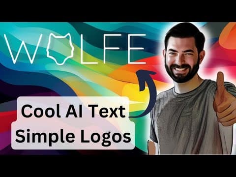 Cool AI Text Tool Makes AWESOME Logos! thumbnail