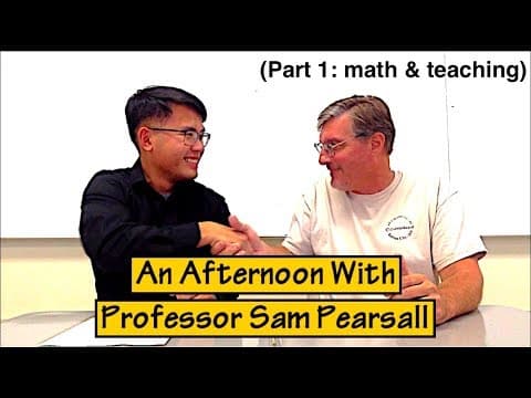 An Afternoon With Prof. Pearsall (part1: it all started with long division?) thumbnail