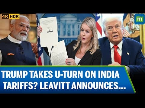 LIVE: Trump’s BIGGEST India Tariff ‘U-Turn’: Karoline Leavitt Reveals New US Plan | India US News thumbnail