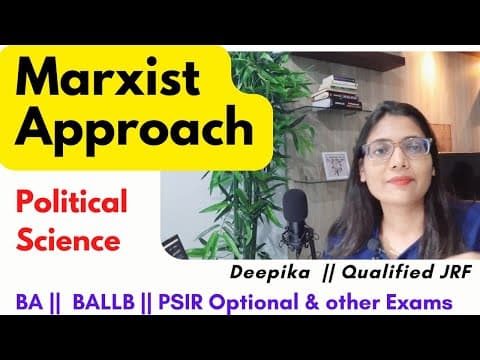 Marxist Approach || Modern Approaches of Political Science || Deepika thumbnail