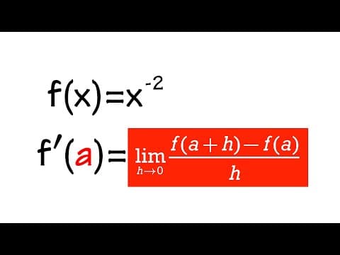 How to Find the Derivative of 1/x^2 Step-by-Step thumbnail