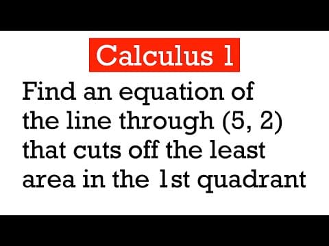 Optimization, Line cuts off the least area from the first quadrant thumbnail