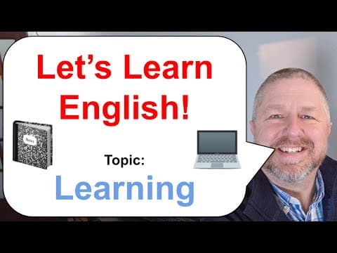 Let's Learn English! Topic: Learning 💻 📓 thumbnail