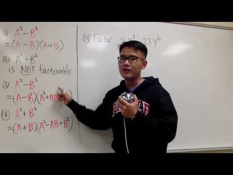 Factor completely Q13 to Q15, difference & sum of two cubes thumbnail