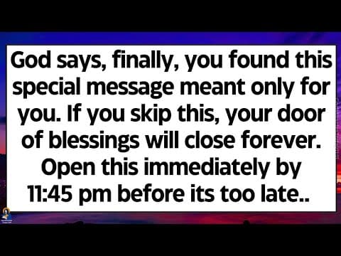 🧾God says, If you skip this, your door of blessings will close forever. Finally, you found this.. thumbnail