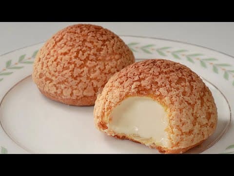 실패없는 쿠키슈 레시피 (바삭한 껍질에 입안 가득 터지는 크림, Cream Puffs, Choux Au Craquelin Recipe) thumbnail