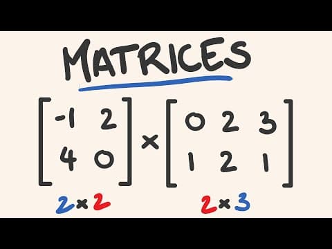 Matrices: Matrix Multiplication, Orders, Adding, Scalar Multiplication thumbnail