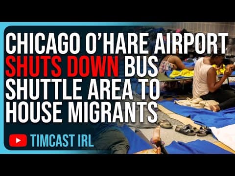 Chicago Airport SHUTS DOWN Shuttle Area To House Migrants, Illegal Immigration Is OUT OF CONTROL thumbnail