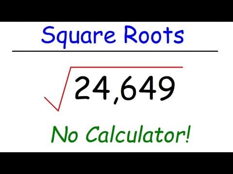 How To Find The Square Root of Large Numbers Mentally thumbnail