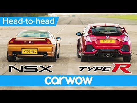 Honda Civic Type R vs Old NSX – DRAG RACE, ROLLING RACE & BRAKE TEST | Head-to-Head thumbnail
