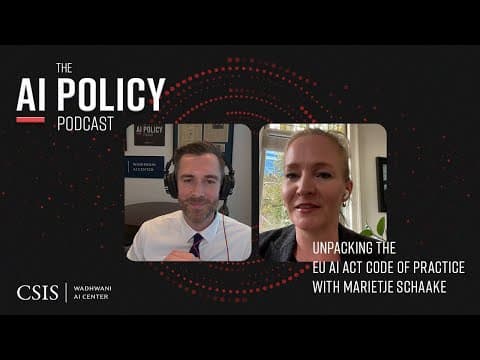 Unpacking the EU AI Act Code of Practice with Marietje Schaake thumbnail