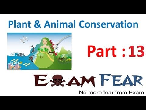 Biology Plants & Animal Conservation part 13 (Questions) CBSE class 8 VIII thumbnail