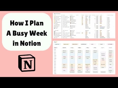 How I Plan a Busy Week as a PhD Student - Weekly Plan With Me in Notion thumbnail