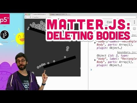 5.19: Matter.js: Deleting Bodies - The Nature of Code thumbnail