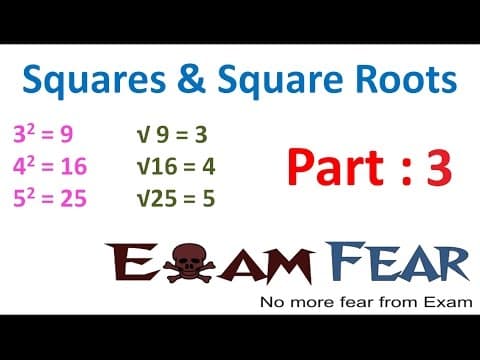 Maths Square and Square Roots part 3 (Properties of Perfect Square 1) CBSE Class 8 Mathematics VIII thumbnail