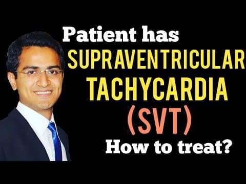 Supraventricular Tachycardia/Arrhythmia (SVT) Treatment, Vagal Maneuvers, ECG, Lecture USMLE/NCLEX thumbnail