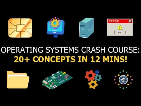 Operating Systems Crash Course: Cover 20+ Concepts in 12 MINS! thumbnail