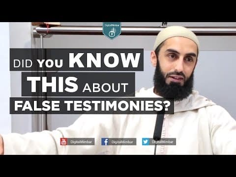 Did you know this about False Testimonies? - Ali Hammuda thumbnail