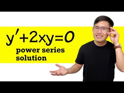How to Find a Power Series Solution for Differential Equations thumbnail